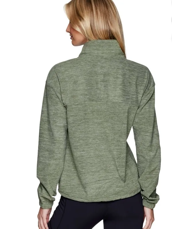Avalanche Olive Green Half-Zip Pullover Sweatshirt - Image 2