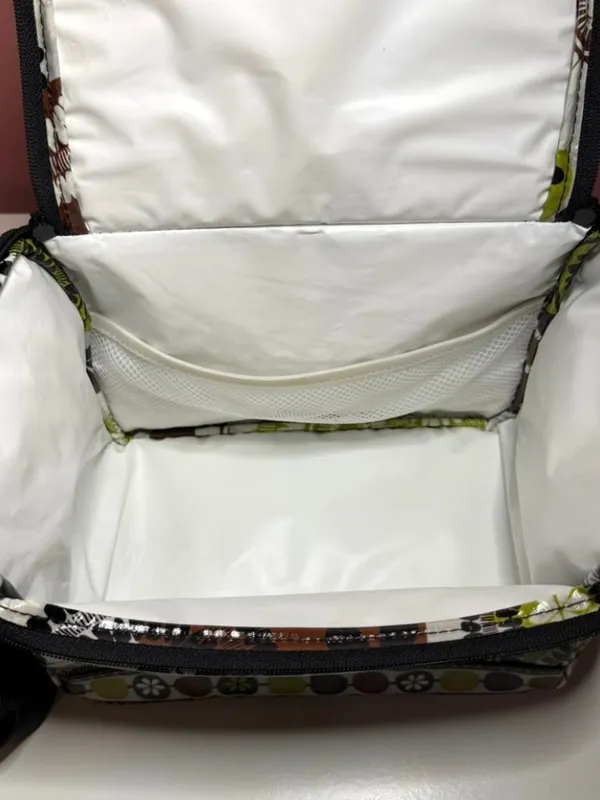Vera Bradley Insulated Lunch Bag Cooler Tote Vintage Cocoa Moss Pattern - Image 3