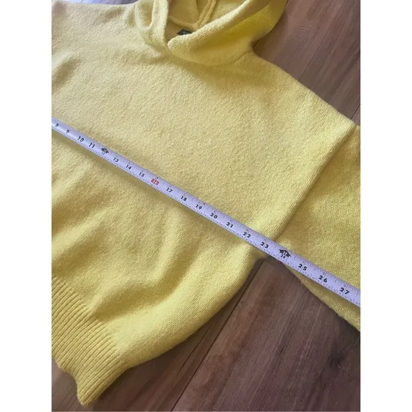 AQ-SPORT Women’s Knit Hoodie Sweater Yellow Size M - Image 5