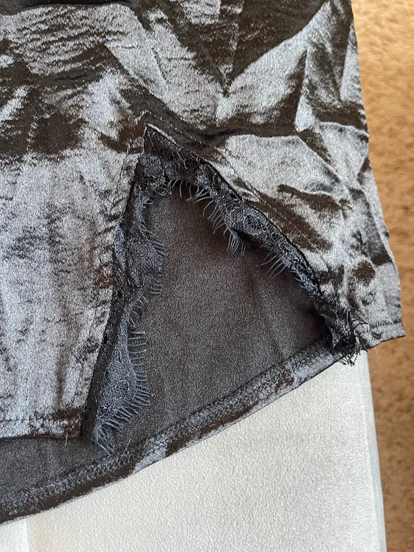 Amazon Black Silk Skirt Lyaner - Image 3