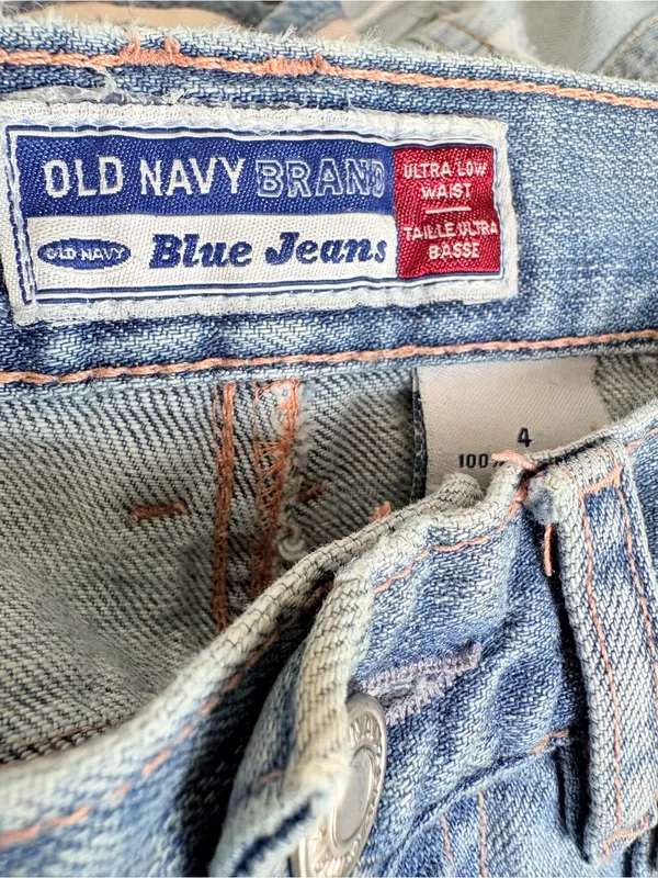 Vintage Old Navy Ultra Low Rise Jeans Sz 4 - Image 8