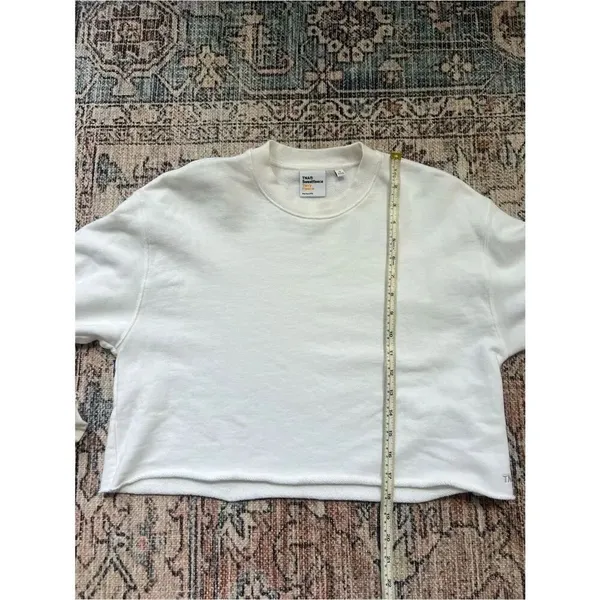 TNA Aritzia Sweatfleece Terry Fleece Perfect Fit Crew Neck Pullover Sweatshirt M - Image 11