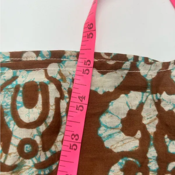House of Harlow‎ Open Back Turquoise & Brown Batik Maxi Dress Sz S sundress - Image 3