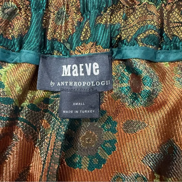 Maeve x Anthropologie Melyssa Floral Metallic Tapestry Trouser Pant Womens Small - Image 8
