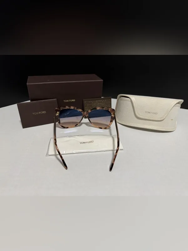 Tom Ford Reveka‎ Women's Tortoiseshell Frame Sunglasses with Gradient Lenses - Image 4