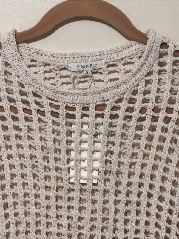 Z SUPPLY Felix Sweater S 20” p2p Cream $88 Retail NWT - Image 5