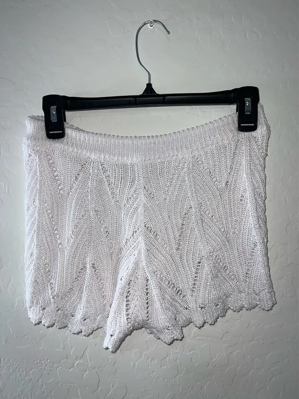 Shein Beach Cover-Up white shorts - Image 2