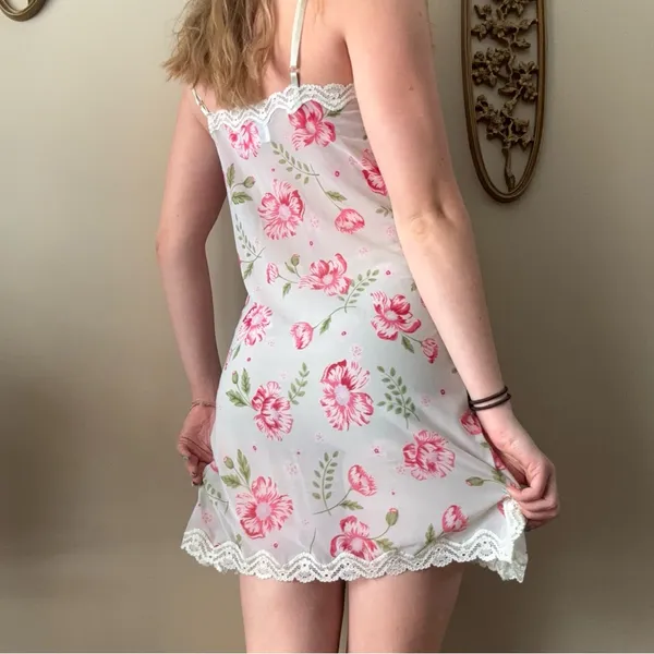 Willow Blossom Sheer Floral Lingerie Dress - Image 8