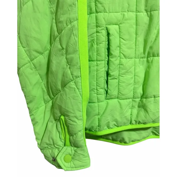 Free People Movement Pippa Packable Pullover Puffer Neon Lime Glow Women's Large - Image 7