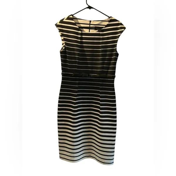 Connected Apparel Striped Dress 10 Career Professional Classy - Image 2