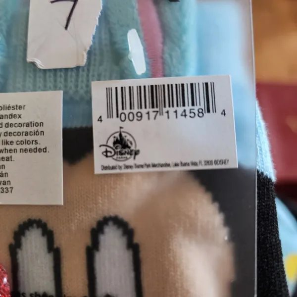 Disney Mickey Mouse Ankle Socks Cute Pastel Pattern Ladies Size‎ 10-13 - Image 4