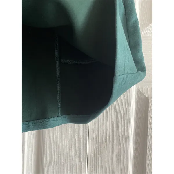 Azalea Wang Faux Suede Mini Skirt Womens‎ Size S Teal Green High Waist Pockets - Image 3