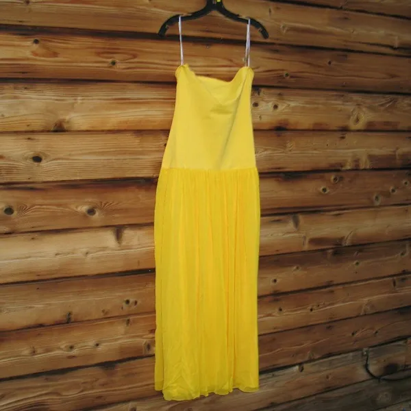 NWT Elliatt Yellow Strapless Gown Dress Size M - Image 7