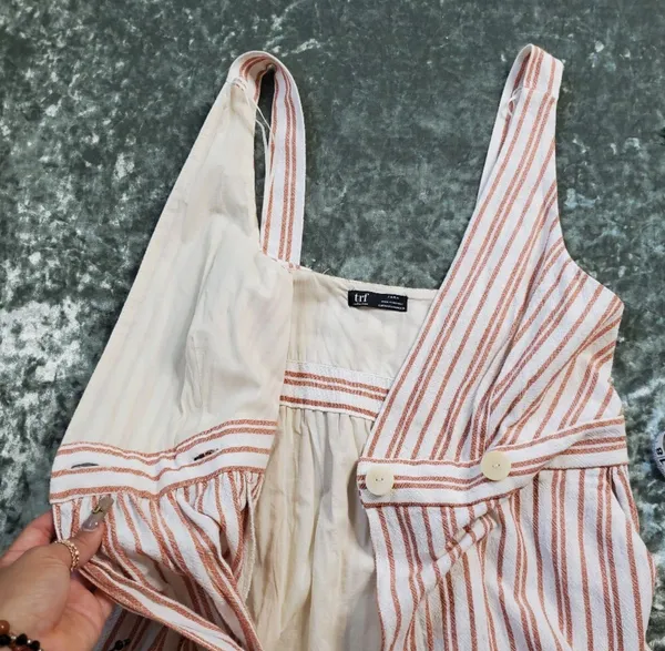 Striped Wrap Dress TRF Collection - Image 5