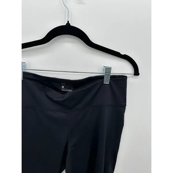 Nike Womens Black Dri-FIT Cropped‎ Mesh Leggings Sz L Workout Gym Running ER16 - Image 5