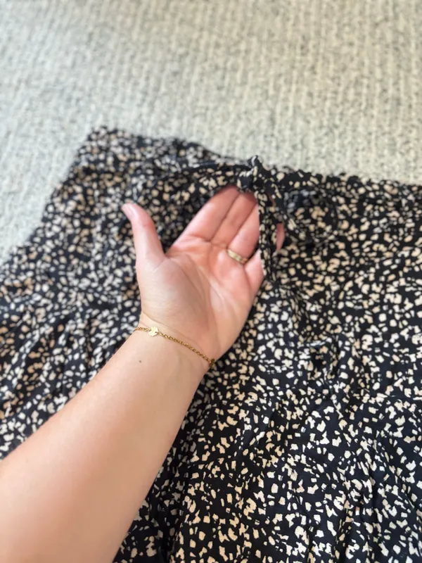 Kirious Black & Cream Printed Skirt - Image 2