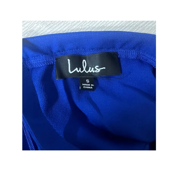 Lulus All My Daydreams blue skater dress‎ sleeveless Lace bodice sz S - Image 9