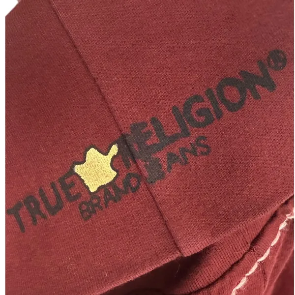 NWT True Religion Eva Pant Redwood Athletic Hook Up Flare Leggings Size Medium - Image 3