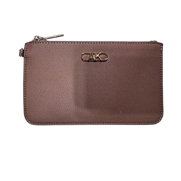 Anne Klein Women's‎ Brown Pebbled Leather Zip Wallet Cardholder Coin Pouch - Image 5