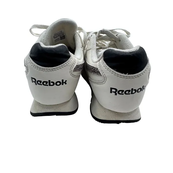 Reebok Women's 8.5 White Sneakers Royal Glide Platform‎ Leopard Print - Image 4