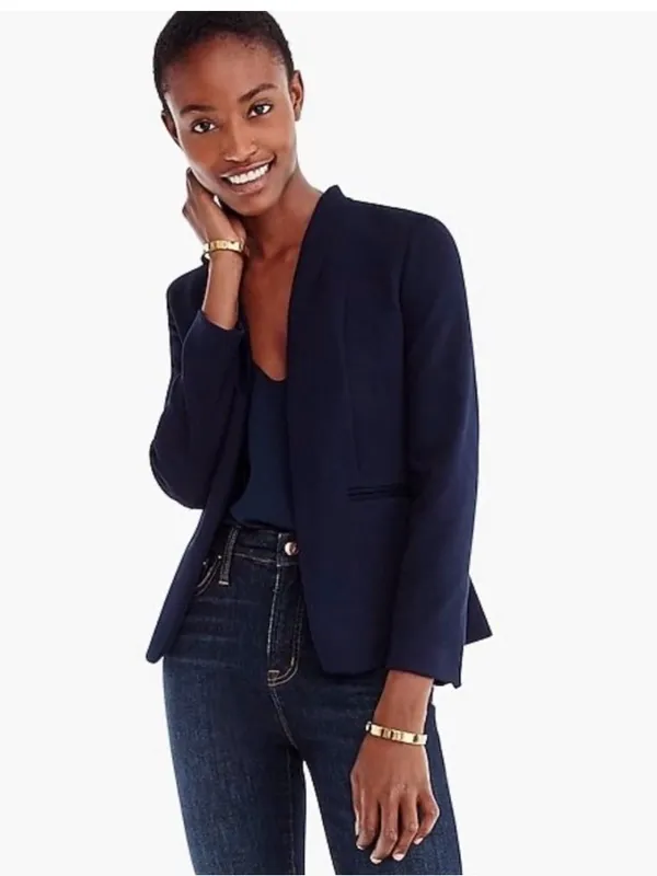 JCrew Open Front Navy Blazer - Image 2