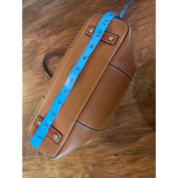 DOONEY & BOURKE Small Pebble Lexington Shopper Tote Purse Bag Caramel Leather - Image 10
