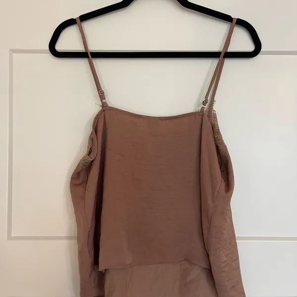 Wild Fable Lace Trim Brown Cami Top - Image 2