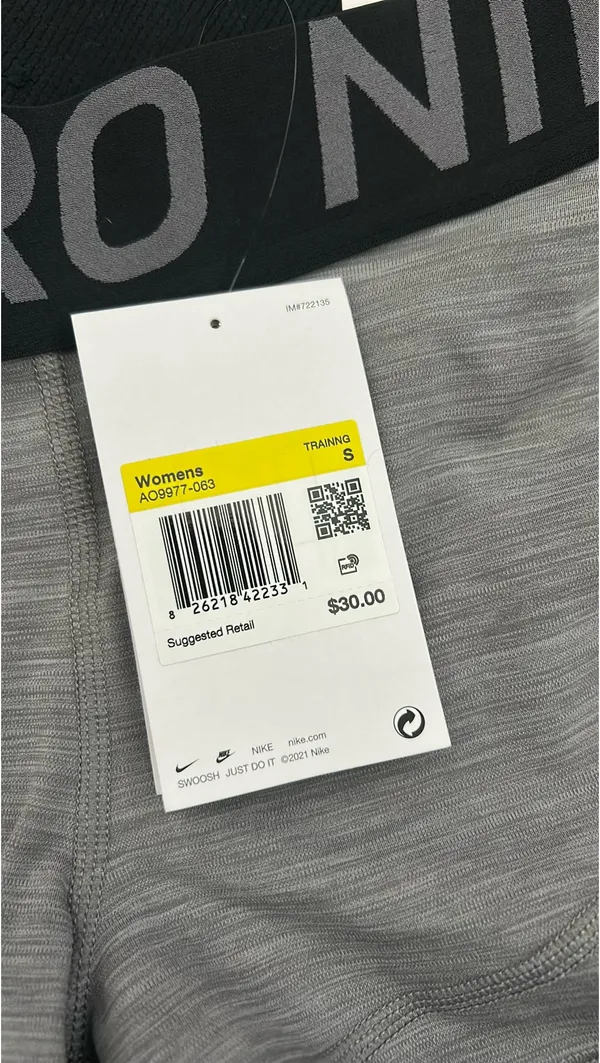Nike Pro Shorts Spandex Grey - Image 2