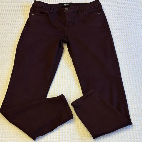 Buffalo David Bitton VALE Women's Size 6 Dark Burgundy Oxblood Skinny Jeans - Image 2
