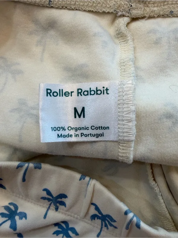 Rare Roller Rabbit x Faherty Palms Polo Pajama Set - Blue/Cream - Image 7