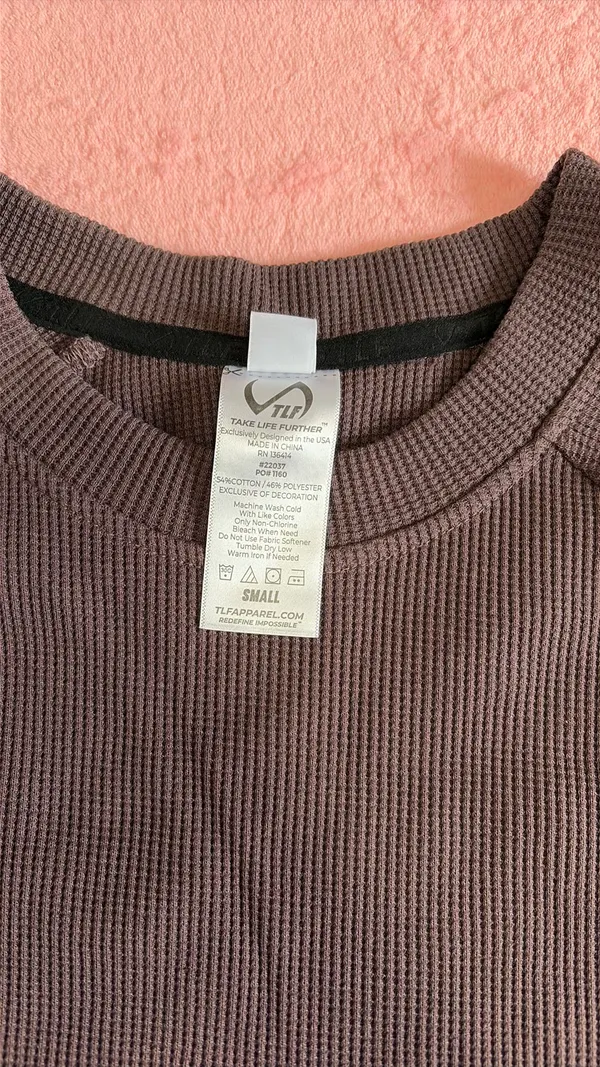 TLF waffle knit crewneck Brown - Image 4