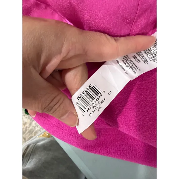 Dress The Population Perla Strapless V-Neck Midi Dress Bright Fuchsia XXL NWT - Image 13