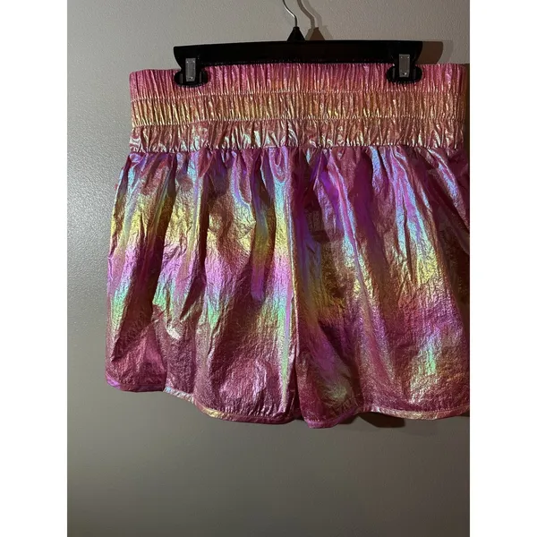 Simply Southern Size Large Pink Metallic Shorts‎ NWT Liner Inside - Image 3