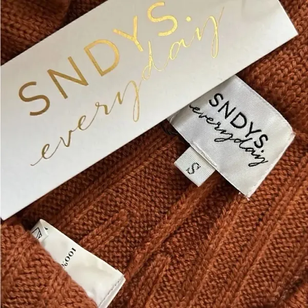 SNYDS Lounge Hendrix Brown Knit
Pants Size Small) Tan - Image 4