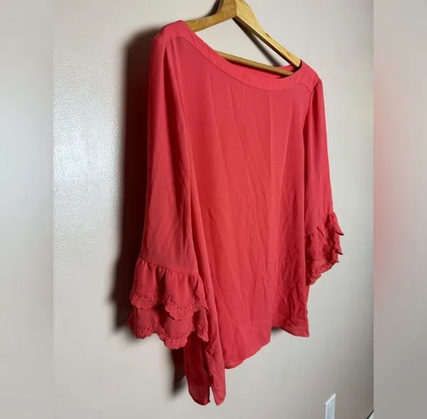 CLEARANCE! Coral LOFT Outlet Blouse Size XL EUC - Image 3