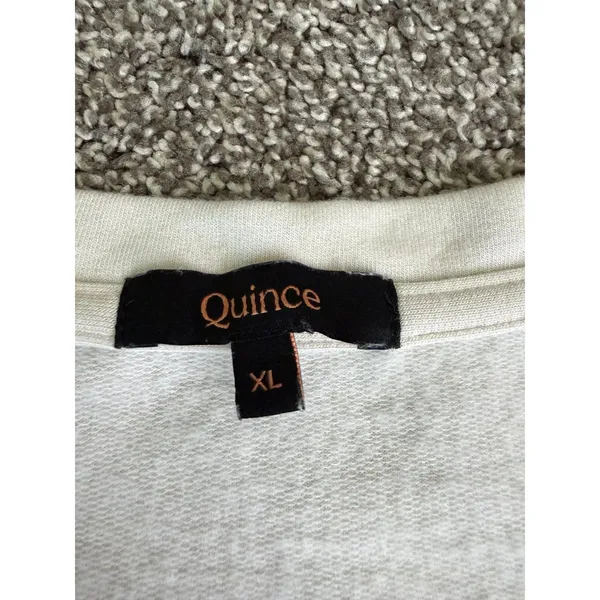 Quince Ivory French Terry Crewneck Sweatshirt XL Relaxed Fit - Image 3
