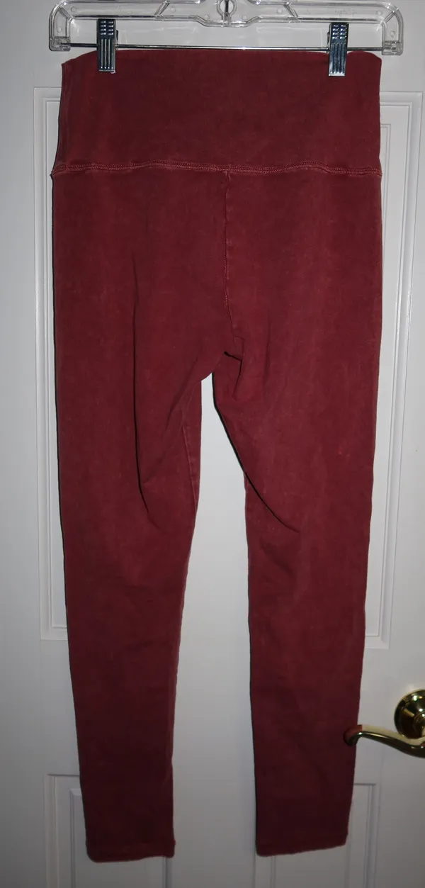 Aerie Chill Play Move Burgundy Leggings - Image 2