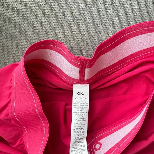 Alo Yoga Match Point Tennis Skirt Pink Summer Crush XS - Image 4