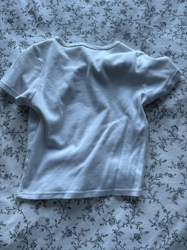 brandy melville white butterfly tee shirt - Image 2