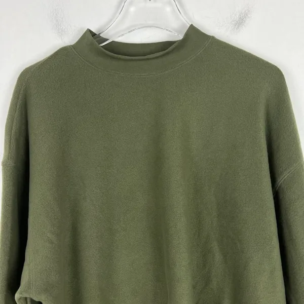 NWT Abound Brushed Knit Mock Neck Fleece Pullover in Olive Night Green Size XL - Image 3