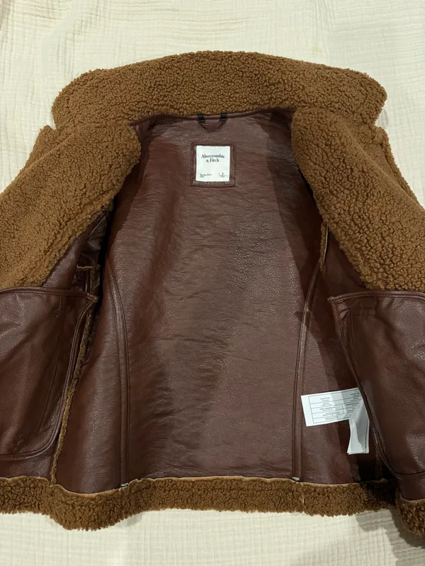 Abercrombie Teddy Leather Jacket - Image 5