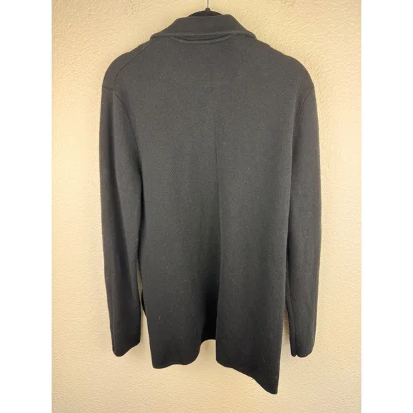 J. Crew Womens Open Front Merino Wool Knit Blazer Cardigan‎ Jacket Black Small - Image 4