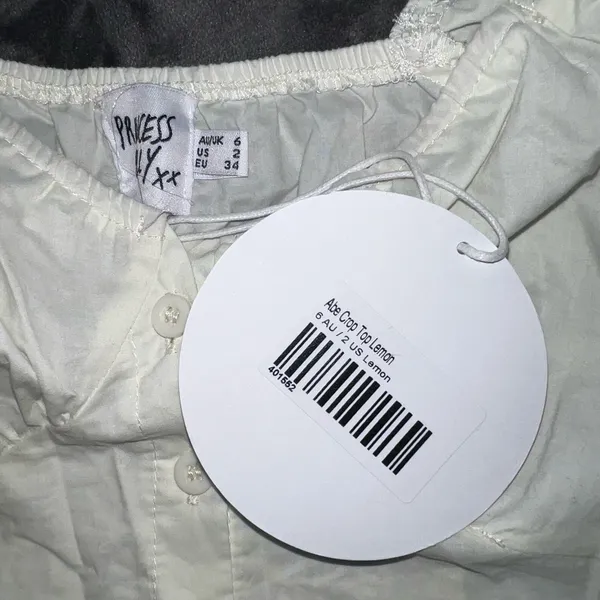 Princess Polly Abe Crop Top in Lemon Size 2 New with tag - Image 12
