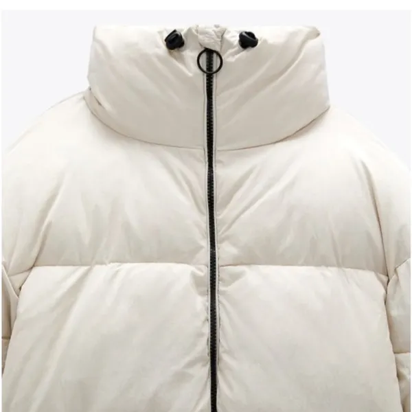 ZARA NWT oyster white water repellent puffer jacket - Image 6