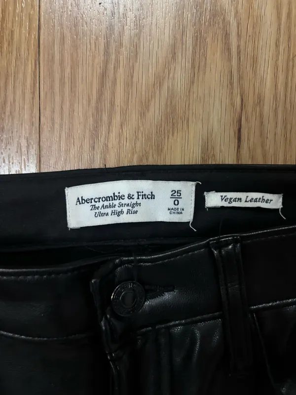 Abercrombie Leather Vegan Pants - Image 3