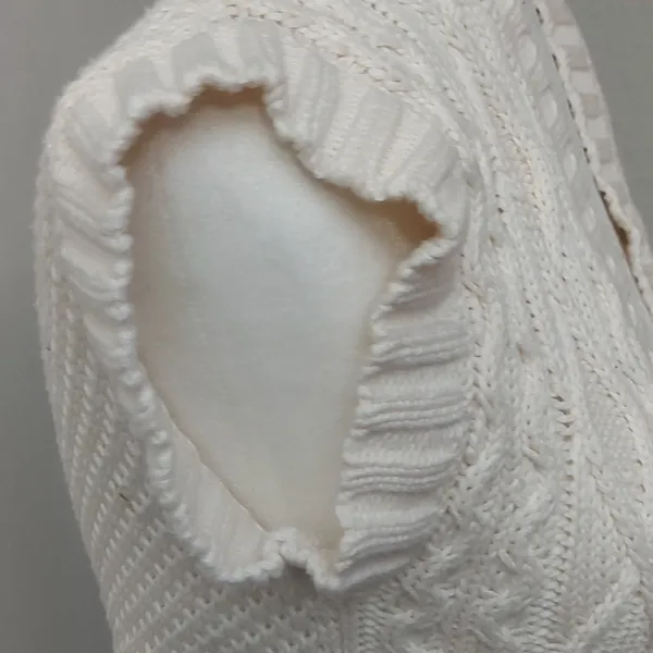 Aerie Cable Knit Cream Sweater Vest XS GrandmaCore Cozy Comfy Winter Cabincore - Image 7