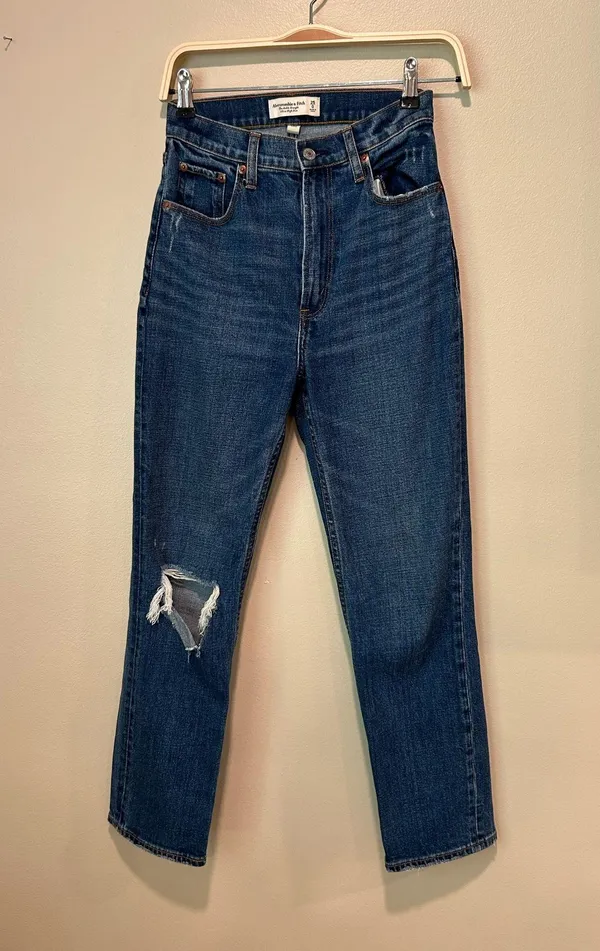 Abercrombie and Fitch the straight ankle ultra high rise jeans - Image 2