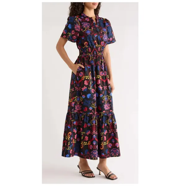 NWT SUGARLIPS Lara Floral Print A-Line Dress Size XS - Image 3