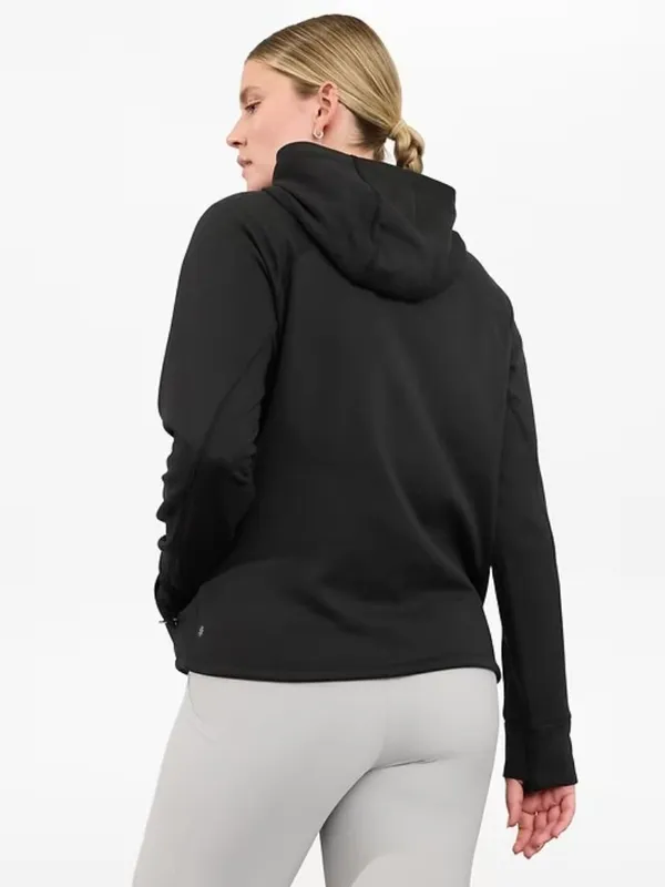 New Athleta S Unstoppable Half Zip Sweatshirt Black Small - Image 5