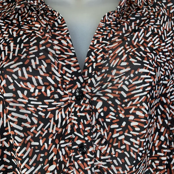 Sweet Rain mesh button front women's top size XL 90's style - Image 5